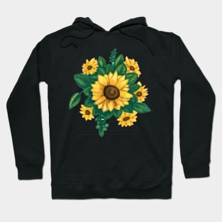 Cute Sunflower Bouquet Sticker Hoodie